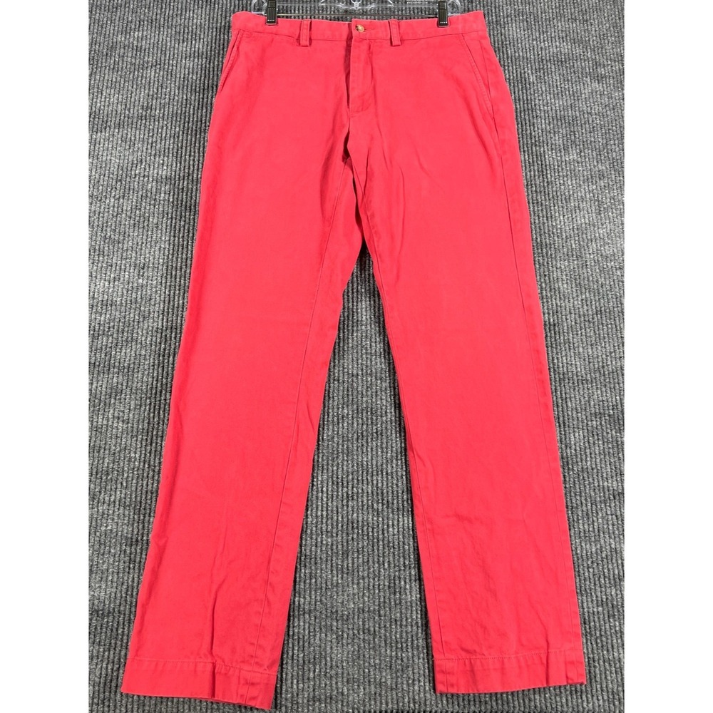 Polo Ralph Lauren Pants Mens 32x32 Red Chino Slim Fit Casual Golf Outdoor Comfor